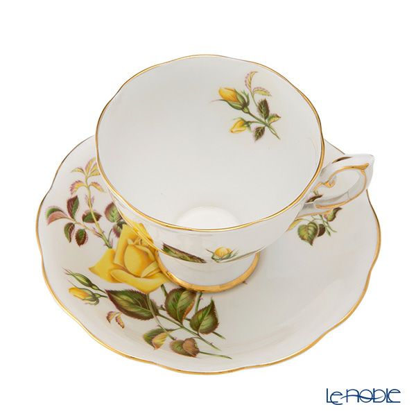 【1点限り】英国ヴィンテージ ロイヤルスタンダード 黄色のバラ トリオセット