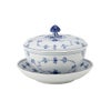 ロイヤルコペンハーゲン（Royal Copenhagen） ブルー フルーテッド プレイン ボウル＆ソーサー 蓋つき 380ml 1064774