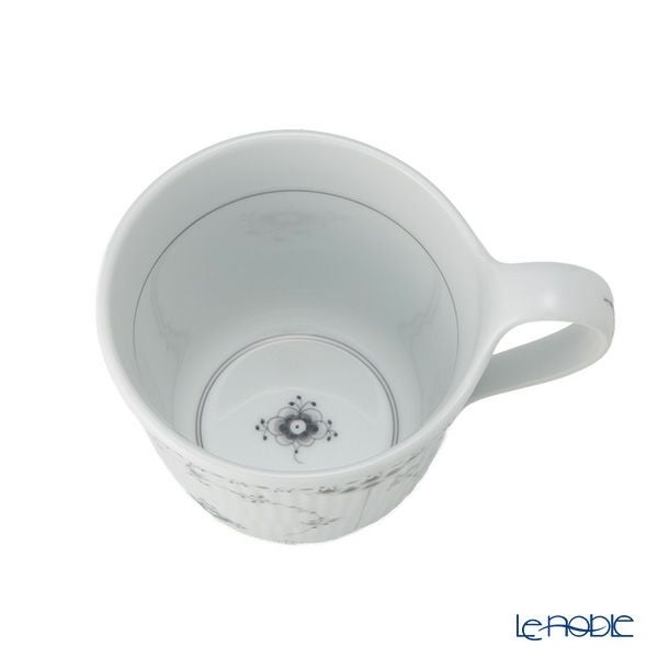 ロイヤルコペンハーゲン（Royal Copenhagen）ブラックフルーテッドハーフレース ハイハンドル マグカップ 330ml 1066933