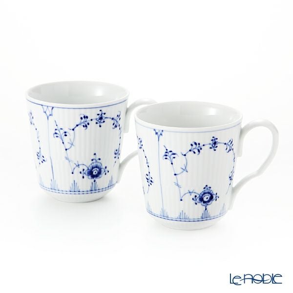 ロイヤルコペンハーゲン（Royal Copenhagen） ブルー フルーテッド プレイン マグ ペア 280ml 1101027