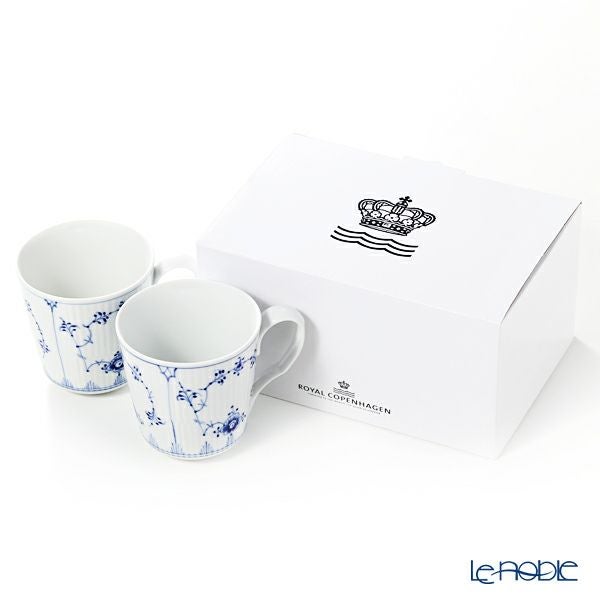 ロイヤルコペンハーゲン（Royal Copenhagen） ブルー フルーテッド プレイン マグ ペア 280ml 1101027