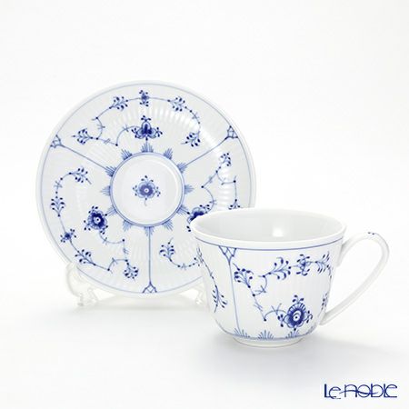 ロイヤルコペンハーゲン（Royal Copenhagen） ブルー フルーテッド プレイン カップ＆ソーサー 240ml 1101064