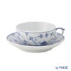ロイヤルコペンハーゲン（Royal Copenhagen） ブルー フルーテッド プレイン ティーカップ＆ソーサー 180ml 1101077