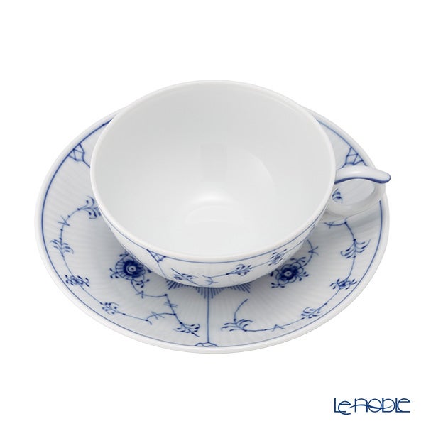 ロイヤルコペンハーゲン（Royal Copenhagen） ブルー フルーテッド プレイン ティーカップ＆ソーサー 180ml 1101077