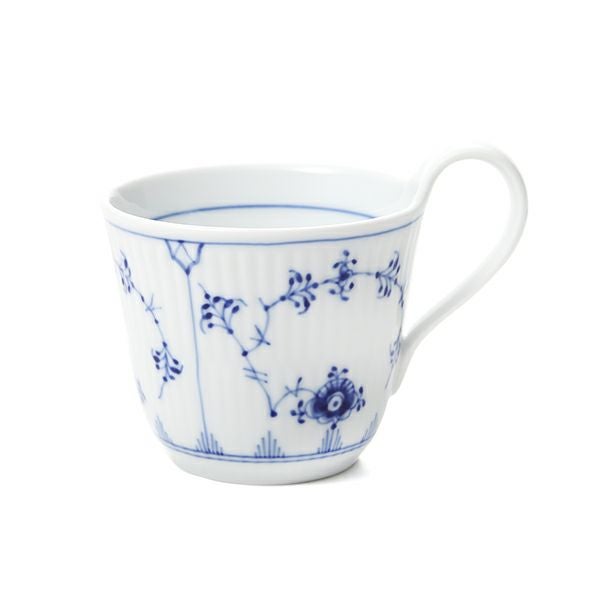 ロイヤルコペンハーゲン（Royal Copenhagen） ブルー フルーテッド プレイン ハイハンドル マグカップ 240ml 1101093／1056202