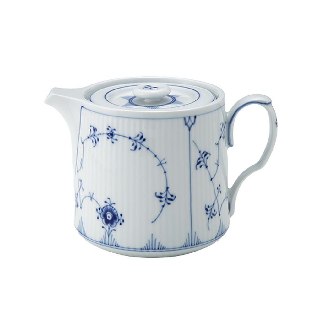 ロイヤルコペンハーゲン（Royal Copenhagen） ブルー フルーテッド プレイン ティーポット 600ml 1101129／1020516