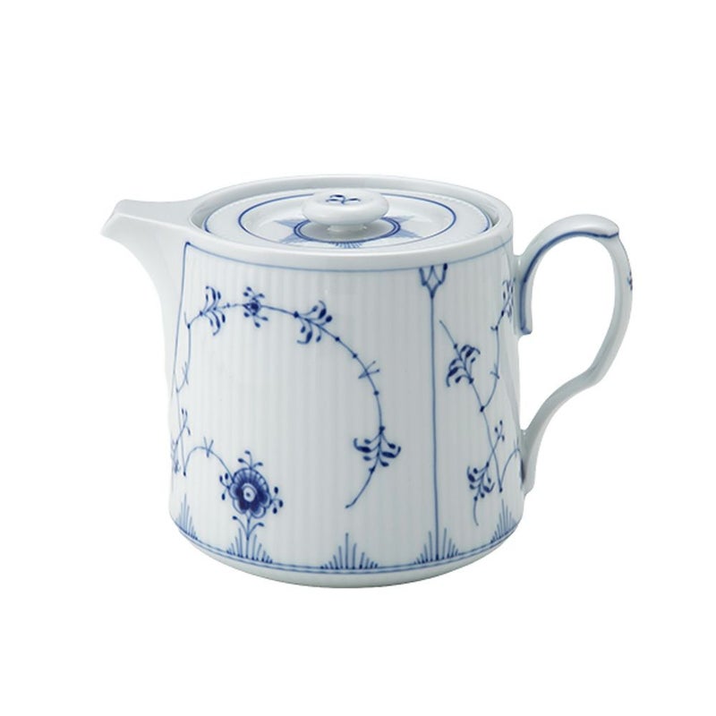 ロイヤルコペンハーゲン（Royal Copenhagen） ブルー フルーテッド プレイン ティーポット 600ml 1101129／1020516
