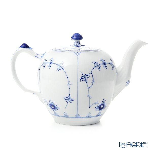 ロイヤルコペンハーゲン（Royal Copenhagen） ブルー フルーテッド プレイン ティーポット（L） 1000ml 1101141／1017182