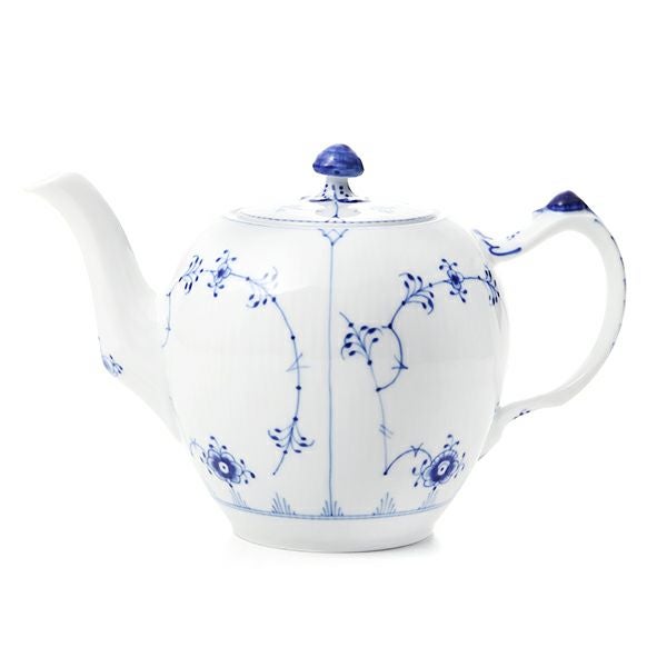 ロイヤルコペンハーゲン（Royal Copenhagen） ブルー フルーテッド プレイン ティーポット（L） 1000ml 1101141／1017182