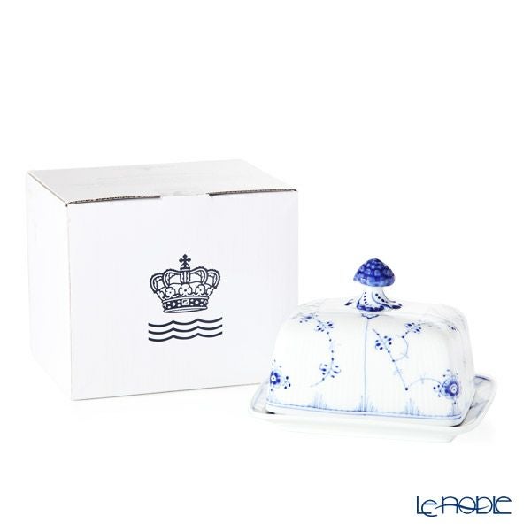 ロイヤルコペンハーゲン（Royal Copenhagen） ブルー フルーテッド プレイン バターディッシュ 1101204／1026442