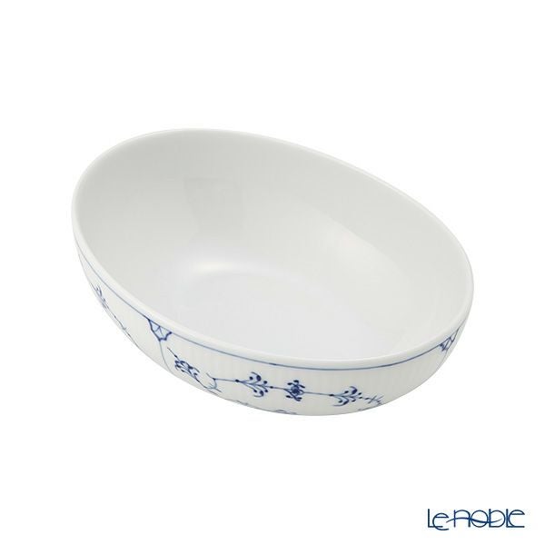 ロイヤルコペンハーゲン（Royal Copenhagen） ブルー フルーテッド プレイン オーバルボウル 15.5cm／370ml 01602／1062910