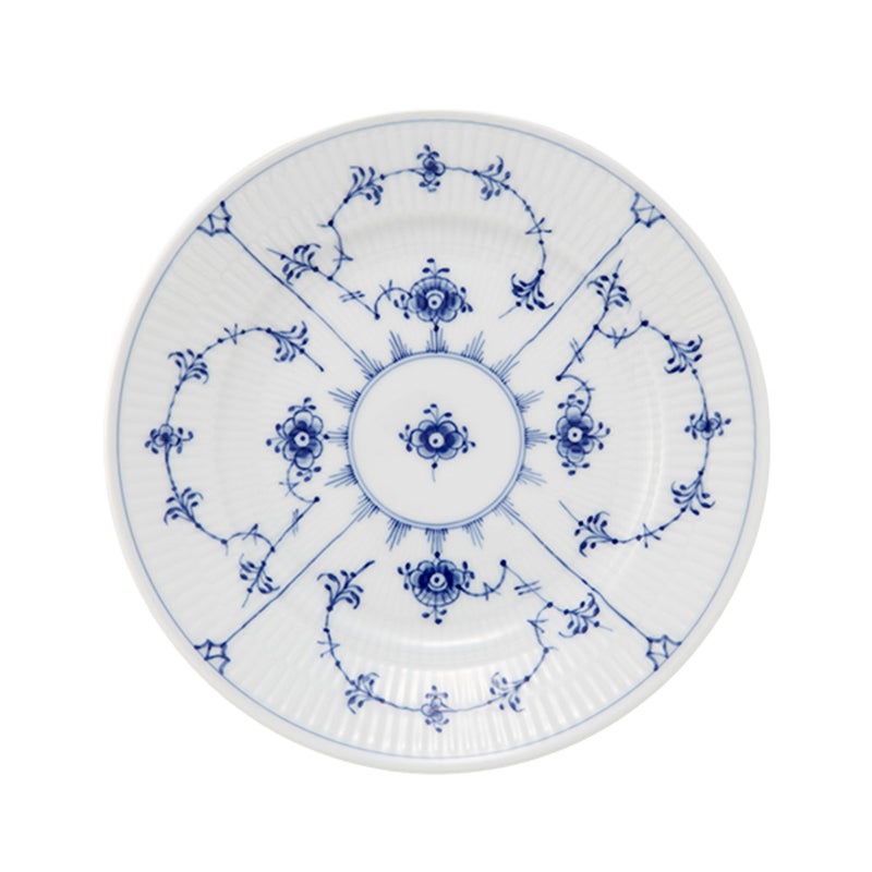 ロイヤルコペンハーゲン（Royal Copenhagen） ブルー フルーテッド プレイン プレート 17cm 1101617／1017198