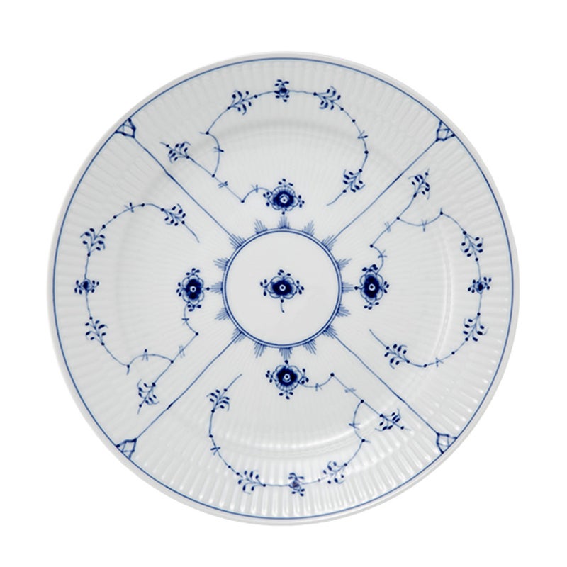 ロイヤルコペンハーゲン（Royal Copenhagen） ブルー フルーテッド プレイン プレート（フラット） 25cm 1101625／1017201