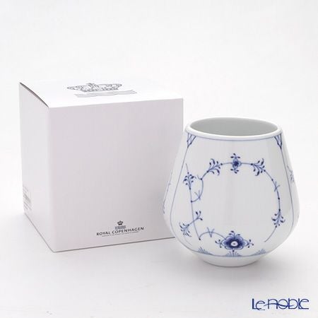 ロイヤルコペンハーゲン（Royal Copenhagen） ブルー フルーテッド プレイン ベース S 12cm 1101680／1016770