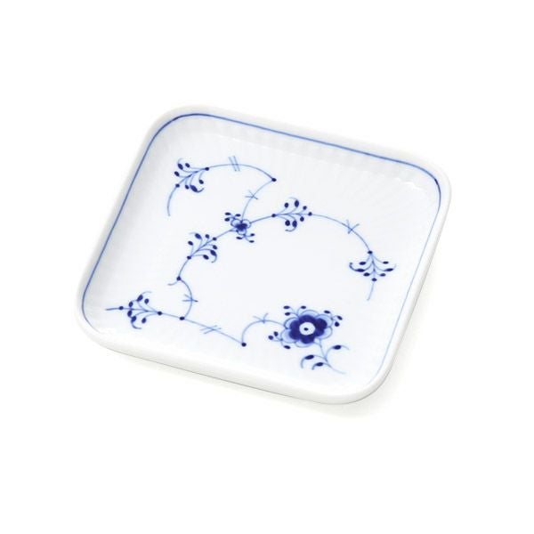 ロイヤルコペンハーゲン（Royal Copenhagen） ブルー フルーテッド プレイン スモールスクエアディッシュ 10x10cm 1101709／1026608