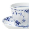 ロイヤルコペンハーゲン（Royal Copenhagen） ブルー フルーテッド ハーフレース ティーカップ＆ソーサー ハイハンドル 240ml 1102092／1055308