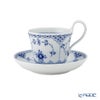 ロイヤルコペンハーゲン（Royal Copenhagen） ブルー フルーテッド ハーフレース ハイハンドルカップ＆ソーサー（ミニ） 170ml 1102095