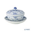 ロイヤルコペンハーゲン（Royal Copenhagen） ブルー フルーテッド ハーフレース ボウル ＆ ソーサー蓋付 380ml 1102277／1066921