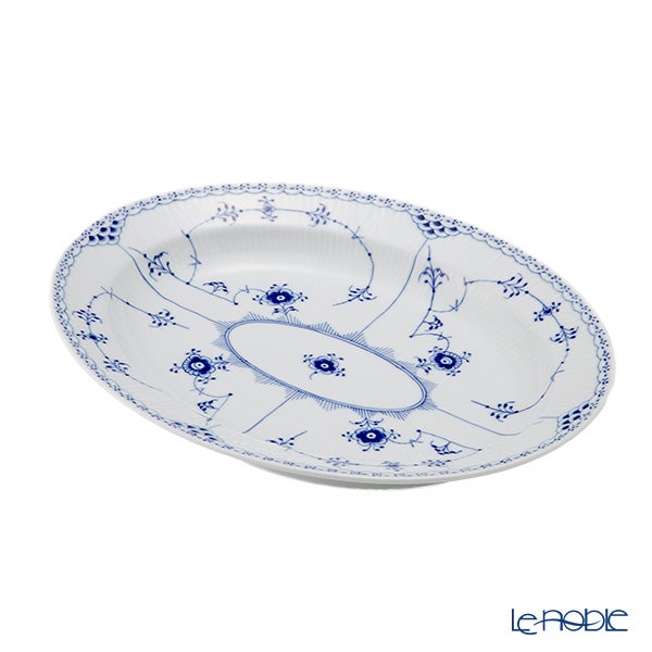 ロイヤルコペンハーゲン（Royal Copenhagen） ブルー フルーテッド ハーフレース ディッシュ（楕円） 36.5×29cm 1102375／1017212