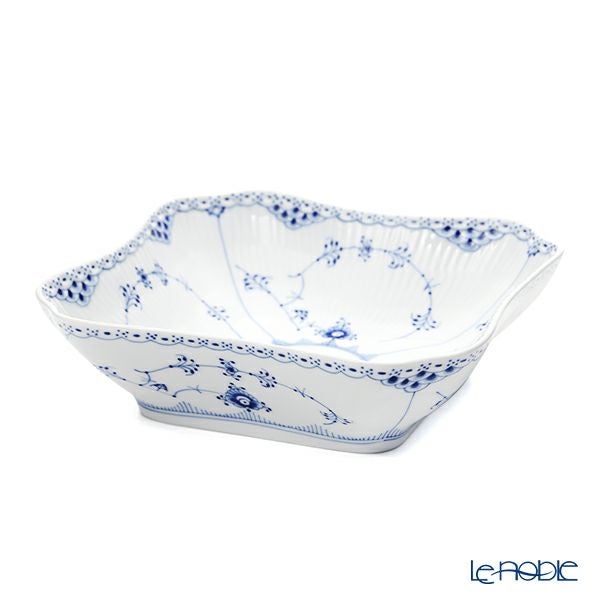 ロイヤルコペンハーゲン（Royal Copenhagen） ブルー フルーテッド ハーフレース サラダボウル（スクエア） 21cm 1102578／1017219