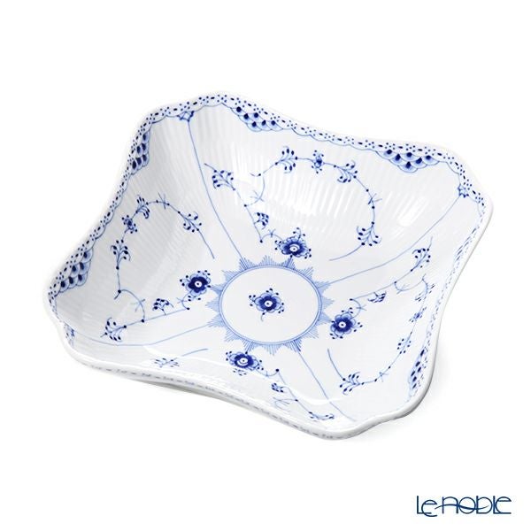 ロイヤルコペンハーゲン（Royal Copenhagen） ブルー フルーテッド ハーフレース サラダボウル（スクエア） 21cm 1102578／1017219