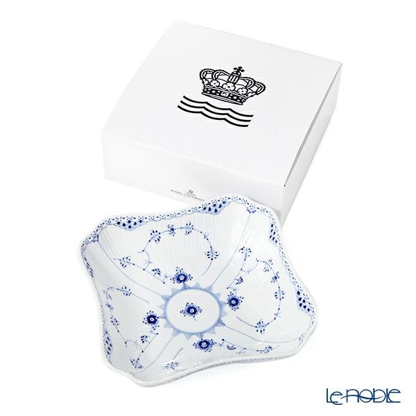 ロイヤルコペンハーゲン（Royal Copenhagen） ブルー フルーテッド ハーフレース サラダボウル（スクエア） 21cm 1102578／1017219