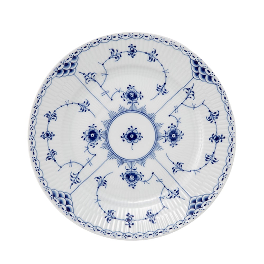 ロイヤルコペンハーゲン（Royal Copenhagen） ブルー フルーテッド ハーフレース プレート（フラット） 19cm 1102620／1017222