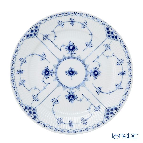 ロイヤルコペンハーゲン（Royal Copenhagen） ブルー フルーテッド ハーフレース プレート（フラット） 25cm 1102625／1017224