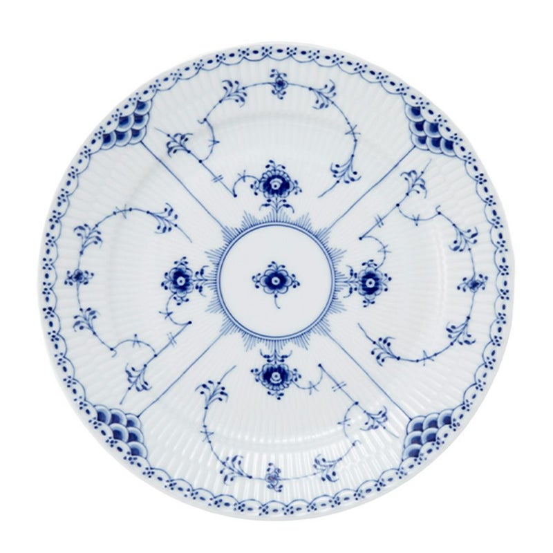 ロイヤルコペンハーゲン（Royal Copenhagen） ブルー フルーテッド ハーフレース プレート（フラット） 25cm 1102625／1017224