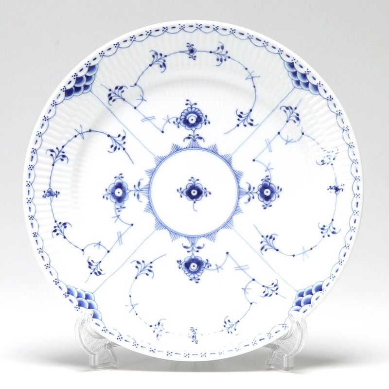 ロイヤルコペンハーゲン（Royal Copenhagen） ブルー フルーテッド ハーフレース プレート（フラット） 27cm 1102627／1017225