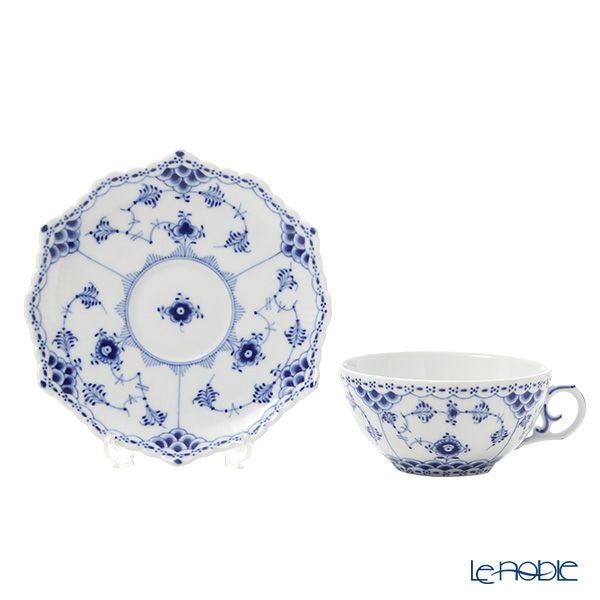 ロイヤルコペンハーゲン（Royal Copenhagen） ブルー フルーテッド フルレース ティーカップ＆ソーサー 220ml 1103080／1017227