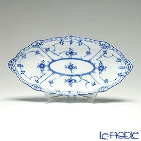 ロイヤルコペンハーゲン（Royal Copenhagen） ブルー フルーテッド フルレース ディッシュ（楕円） 24.5×12cm 1103349
