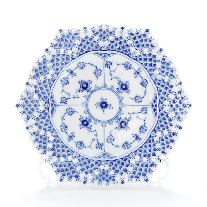 ロイヤルコペンハーゲン（Royal Copenhagen） ブルー フルーテッド フルレース プレート（ダブルレース） 21cm 1103636／1017241