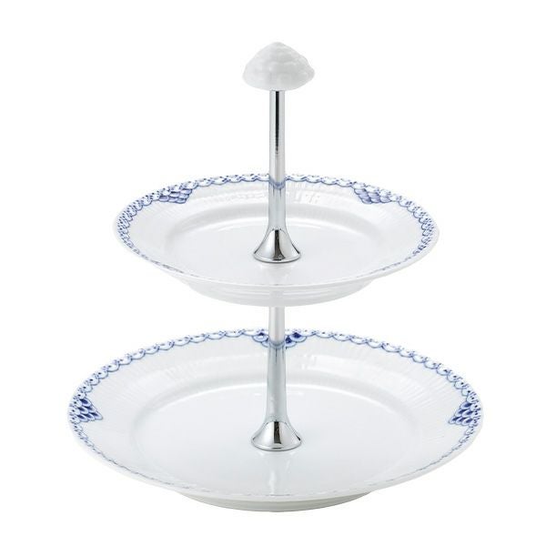 ロイヤルコペンハーゲン（Royal Copenhagen） プリンセス ブルー デザートスタンド 2段 24cm 組み立て式 1104437／1062485