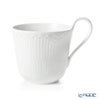 ロイヤルコペンハーゲン（Royal Copenhagen） ホワイト フルーテッド ハーフレース ハイハンドル マグ 330ml 1128090／1026446