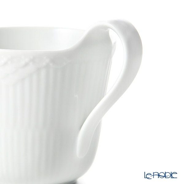 ロイヤルコペンハーゲン（Royal Copenhagen） ホワイト フルーテッド ハーフレース ハイハンドル マグ 330ml 1128090／1026446