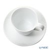 ロイヤルコペンハーゲン（Royal Copenhagen） ホワイト フルーテッド ハーフレース ティーカップ＆ソーサー（ハイハンドル） 240ml 1128092／1017278