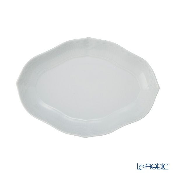 ロイヤルコペンハーゲン（Royal Copenhagen） ホワイト フルーテッド ハーフレース ディッシュ 22×15.5cm 1128353／1017283