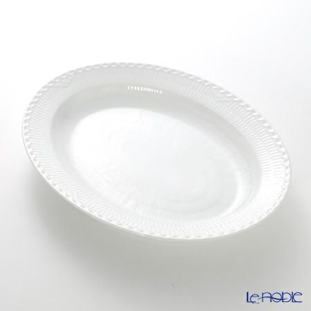 ロイヤルコペンハーゲン（Royal Copenhagen） ホワイト フルーテッド ハーフレース ディッシュ（楕円） 36.5×29cm 1128375／1017285