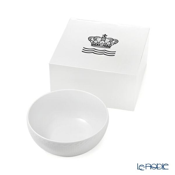 ロイヤルコペンハーゲン（Royal Copenhagen） ホワイト フルーテッド ハーフレース ボウル 18cm 1128456／1028385