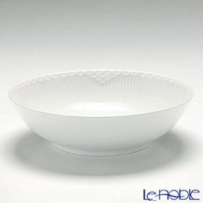 ロイヤルコペンハーゲン（Royal Copenhagen） ホワイト フルーテッド ハーフレース サラダボウル（S） 21.5cm 1128577／1025899
