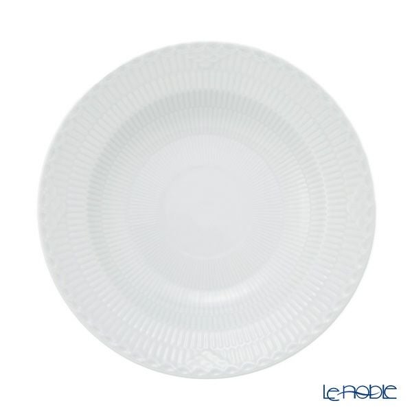 ロイヤルコペンハーゲン（Royal Copenhagen） ホワイト フルーテッド ハーフレース プレート（ディープ） 21cm 1128604／1017291
