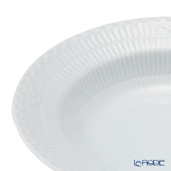 ロイヤルコペンハーゲン（Royal Copenhagen） ホワイト フルーテッド ハーフレース プレート（ディープ） 21cm 1128604／1017291