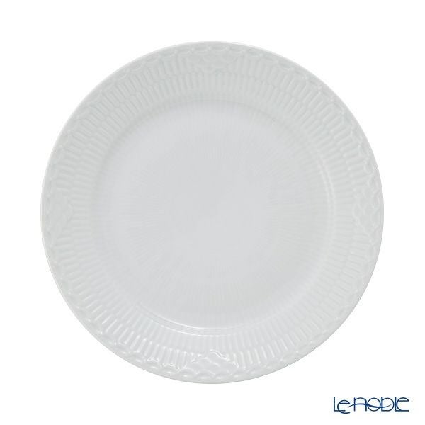 ロイヤルコペンハーゲン（Royal Copenhagen） ホワイト フルーテッド ハーフレース プレート（フラット） 25cm 1128625／1017295