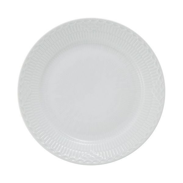 ロイヤルコペンハーゲン（Royal Copenhagen） ホワイト フルーテッド ハーフレース プレート（フラット） 25cm 1128625／1017295