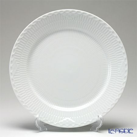 ロイヤルコペンハーゲン（Royal Copenhagen） ホワイト フルーテッド ハーフレース プレート（フラット） 27cm 1128627／1017296