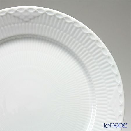 ロイヤルコペンハーゲン（Royal Copenhagen） ホワイト フルーテッド ハーフレース プレート（フラット） 27cm 1128627／1017296