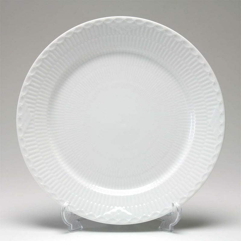 ロイヤルコペンハーゲン（Royal Copenhagen） ホワイト フルーテッド ハーフレース プレート（フラット） 27cm 1128627／1017296