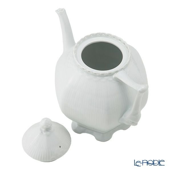 ロイヤルコペンハーゲン（Royal Copenhagen） ホワイト フルーテッド フルレース ティーポット 1000ml 1132141／1052693