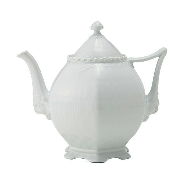 ロイヤルコペンハーゲン（Royal Copenhagen） ホワイト フルーテッド フルレース ティーポット 1000ml 1132141／1052693